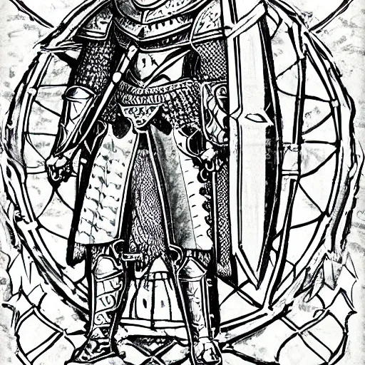 Prompt: Sir Gawain, Knight of the Sun, White Knight of the Round Table, gorgeous illustration by Wada Arco