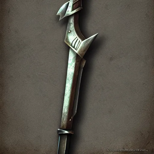 Image similar to Steel Scimitar, rpg, digital art, skyrim, final-fantasy