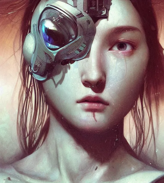 Prompt: portrait of a venus monster astronaut defined facial features, intricate abstract. cyberpunk, symmetrical facial features. by ruan jia and artgerm and range murata and wlop and ross tran and william - adolphe bouguereau and beeple. key art. fantasy illustration. award winning, artstation, intricate details, realistic, hyperdetailed, 8 k resolution.