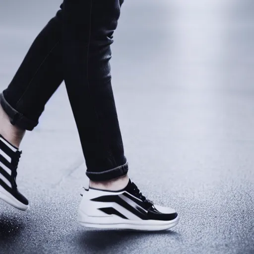 Prompt: casual shoes of 2 0 2 5, minimalistic, concept design, moody lighting, 8 k, highly detailed, trending