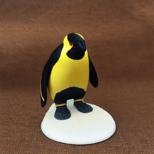 Image similar to Giant emperor penguin, painted wargaming miniature