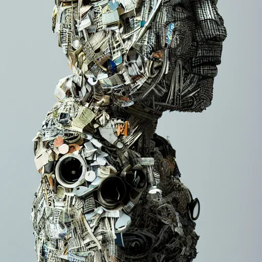 Image similar to muons emerging in large vision model artificial intelligence. canon 5 d 5 0 mm lens. intricate papier - mache