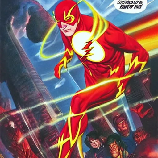 Image similar to The Flash cover art by Alex Ross