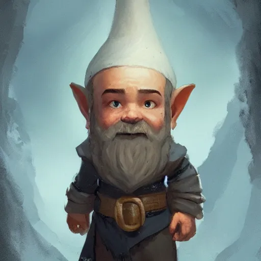 Prompt: Portrait of a gnome called Eldon, who is a very young wizard that studied at the School of Abjuration, no beard, art by argerm and greg rutkowski, trending on artstation.
