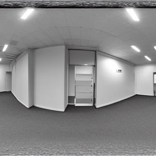 Image similar to “An equirectangular panorama photo of an office room with industrial lighting” W 1920