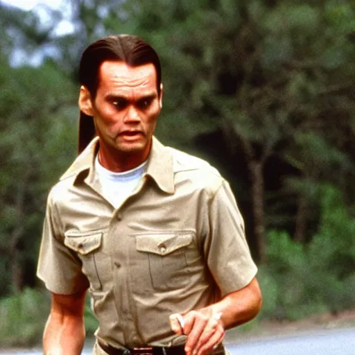 Prompt: jim carrey as forrest gump