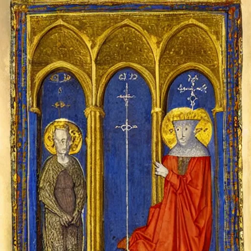Prompt: conception of merlin, france, 1 5 th century
