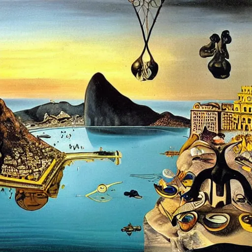 Prompt: rio de janeiro by salvador dali