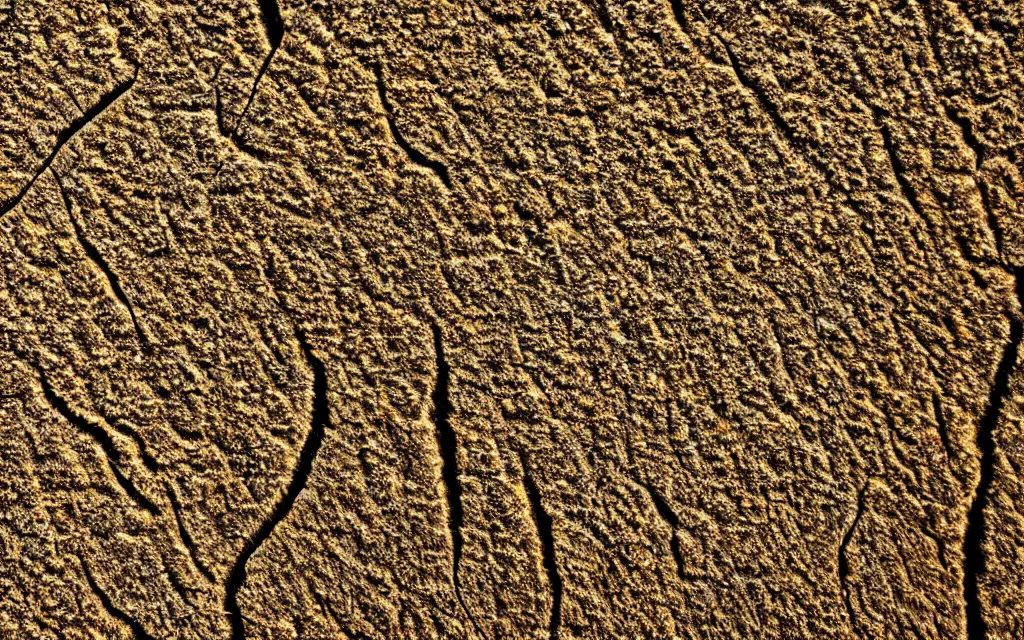 Prompt: a close up of the dry grass edge of a dirt road, highly textured