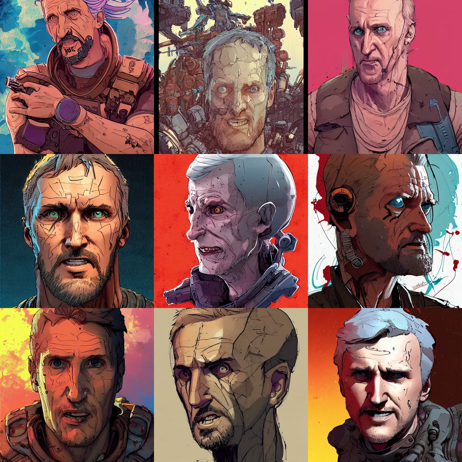 Prompt: a study of cell shaded portrait of james cameron as Borderlands 3 concept art, llustration, post grunge, concept art by josan gonzales and wlop, by james jean, Victo ngai, David Rubín, Mike Mignola, Laurie Greasley, highly detailed, sharp focus, alien, Trending on Artstation, HQ, deviantart, art by artgem