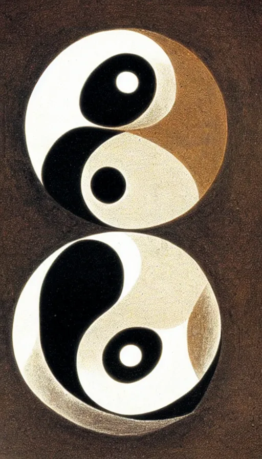 Prompt: Abstract representation of ying Yang concept, by Leonardo da vinci