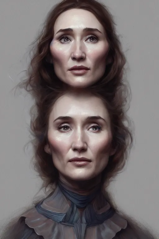 Image similar to carice van houten, anatomy, only two hands, highly detailed, digital painting, artstation, concept art, smooth, sharp focus, illustration, unreal engine 5, 8 k, art by art by artgerm and greg rutkowski and edgar maxence