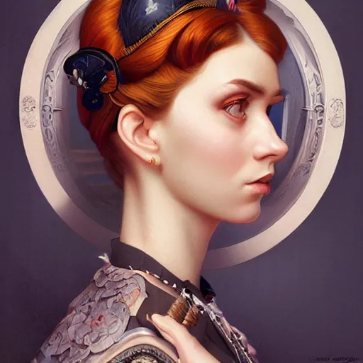 Image similar to lofi ghot victorian portrait, Pixar style, by Tristan Eaton Stanley Artgerm and Tom Bagshaw.