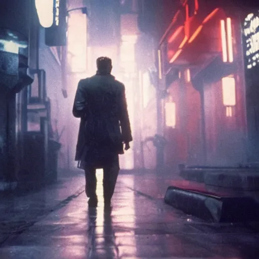 Image similar to Live Action Still of Jerma in Blade Runner (1982), real life, hyperrealistic, ultra realistic, realistic, highly detailed, epic, HD quality, 8k resolution, body and headshot, film still