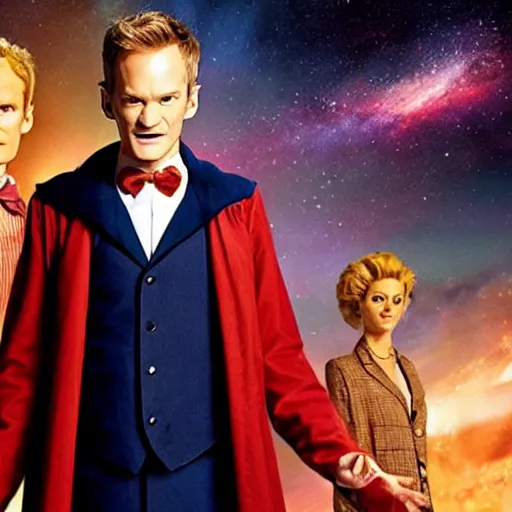 Image similar to neil patrick harris as doctor who, bbc promotional artwork