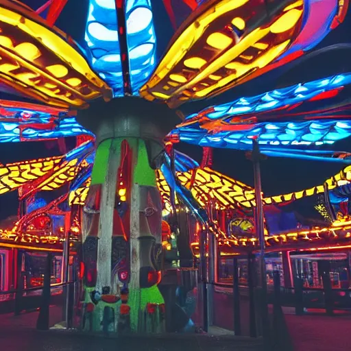 Image similar to dark ride in a amusement park