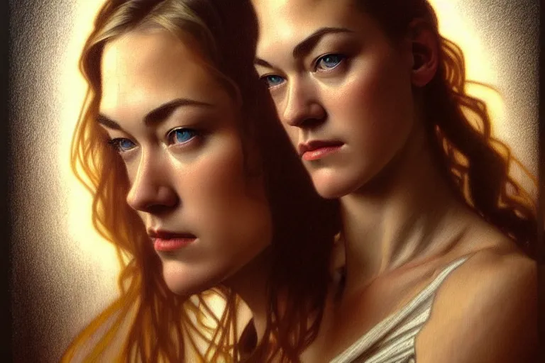 Image similar to hyperrealist pencil portrait sketch of yvonne strahovski by david malan and alphonse mucha, fantasy art, drawing, dynamic lighting, artstation, poster, volumetric lighting, very detailed faces, 4 k, award winning