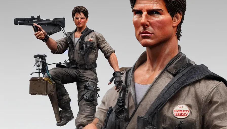 Prompt: hand painted tom cruise figurine, scale, deluxe, hyperdetailed, artstation, cgsociety, 8 k
