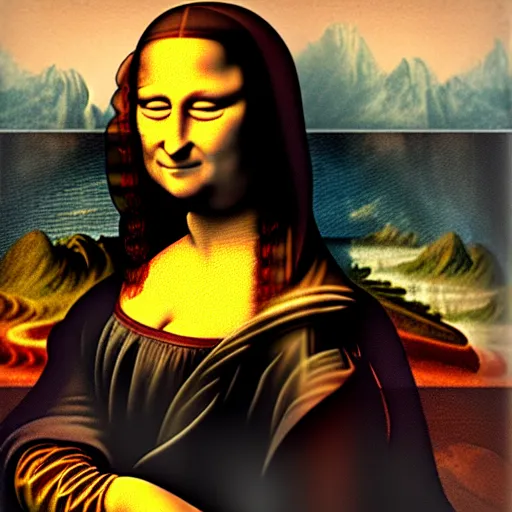 Prompt: mona lisa in the style of John Bauer