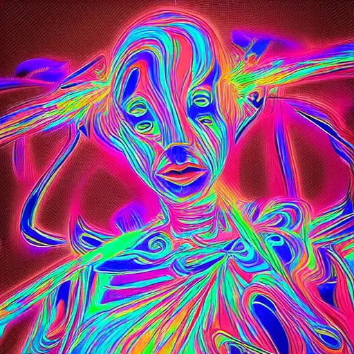 Image similar to trippy dancing woman, by justin guse and luke brown and justin bonnet, details, instagram digital, artstation