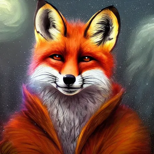 Prompt: fox wearing a tiara, fantasy art, epic