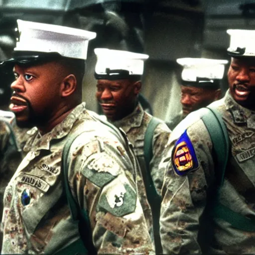 Prompt: martin lawrence as a marine in ALIENS