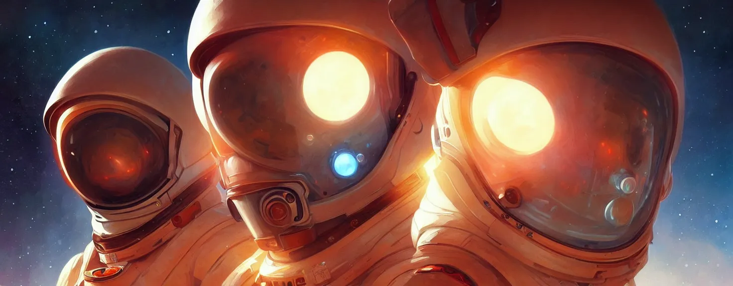 Image similar to Spaceman man on Mars futuristic portrait, highly detailed, digital painting, artstation, concept art, smooth, sharp focus, illustration, art by artgerm and greg rutkowski and alphonse mucha