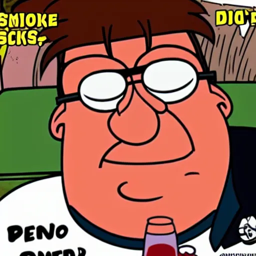Image similar to peter griffin smoking crack