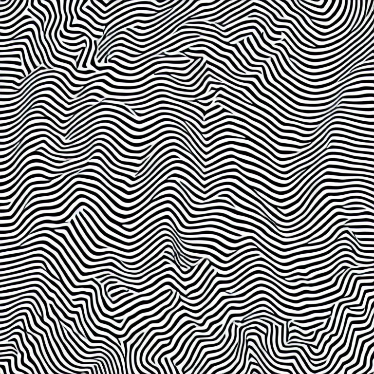 Image similar to a beautiful female face made of illusory motion dazzle camouflage perlin noise optical illusion