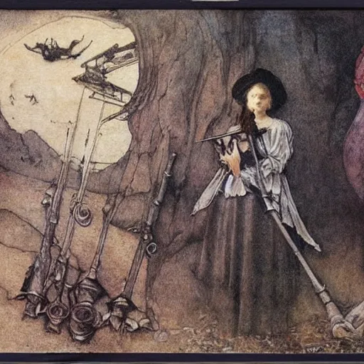 Image similar to 1 8 9 0 s orchestral album art by alan lee and albrecht durer and banksy