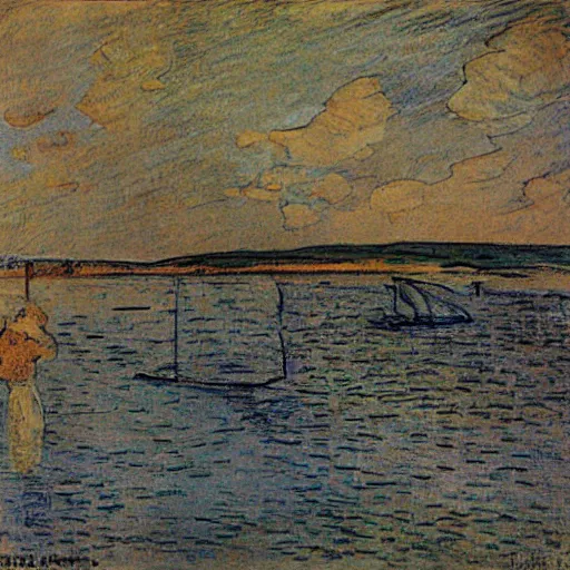 Image similar to cuckmere painted by toulouse - lautrec