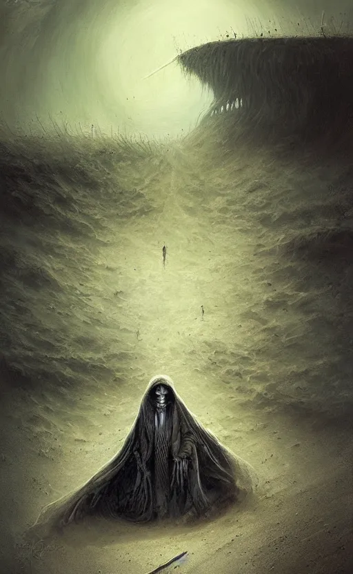 Image similar to the grime reaper of lost sand by seb mckinnon