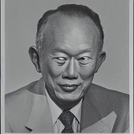 Image similar to lee kuan yew by alexander rodchenko