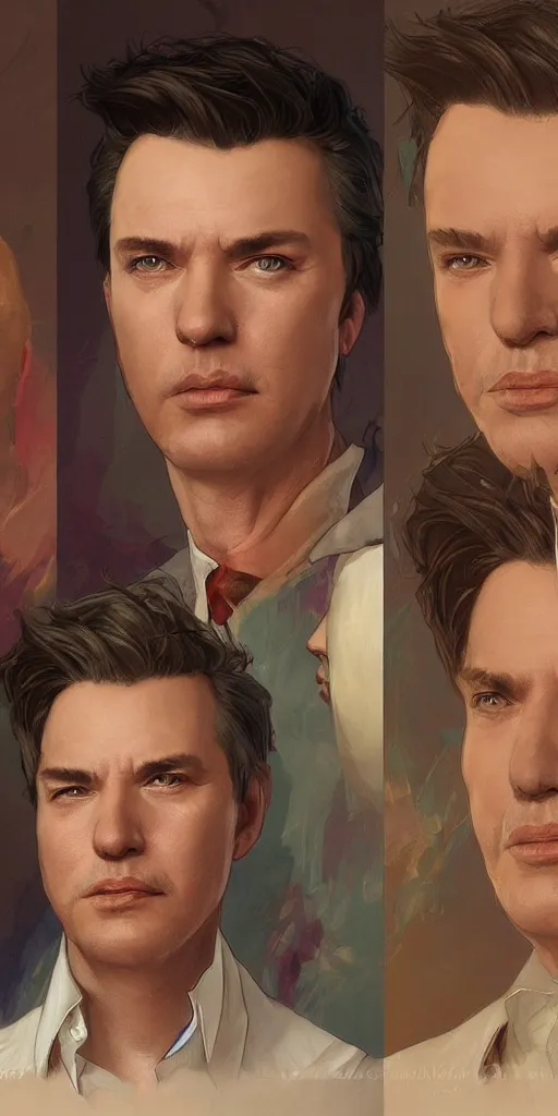 Image similar to portrait of before and after donald trump losing weight, highly detailed, digital painting, artstation, concept art, sharp focus, illustration, art by artgerm and greg rutkowski and alphonse mucha