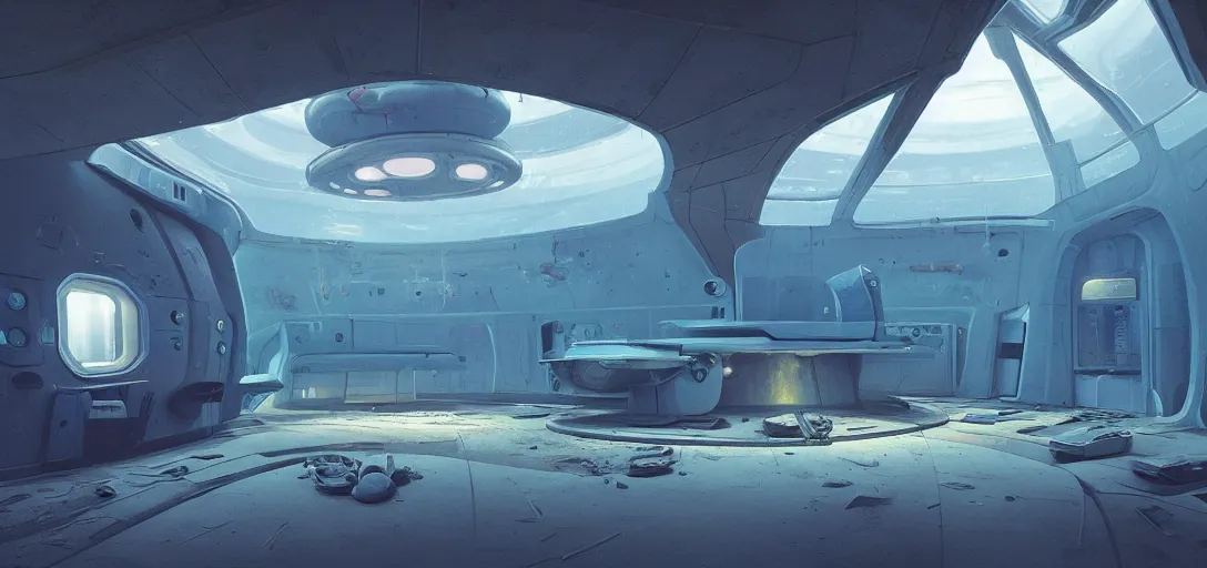 interior of a futuristic abandoned underwater | Stable Diffusion