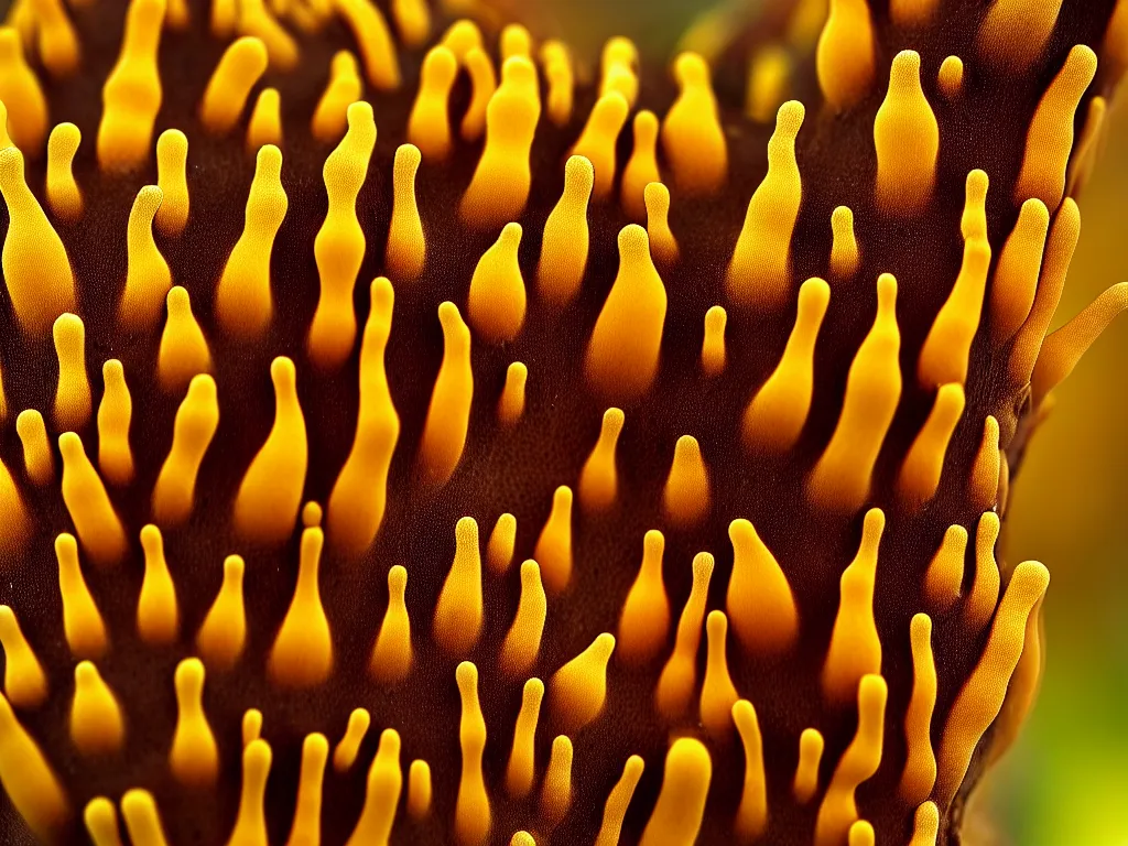 Image similar to highly detailed photo of exotic fungus sharp focus, masterpiece