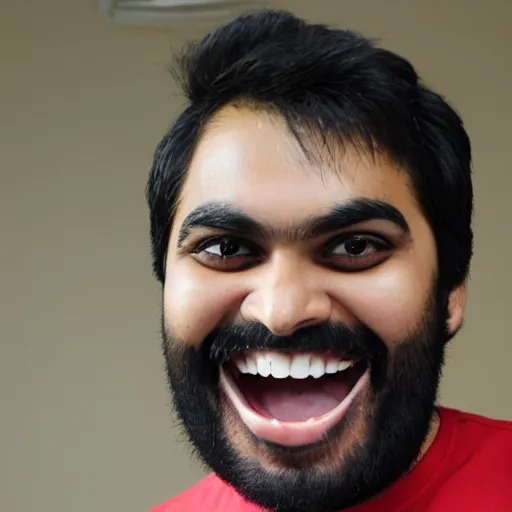 Image similar to Mutahar laughing