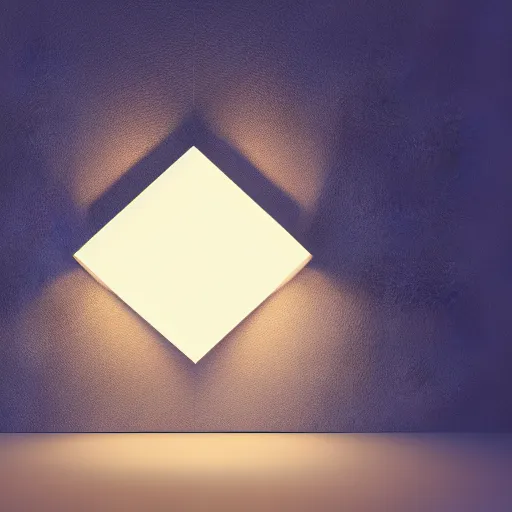 Image similar to single blue cube, studio light, octane render