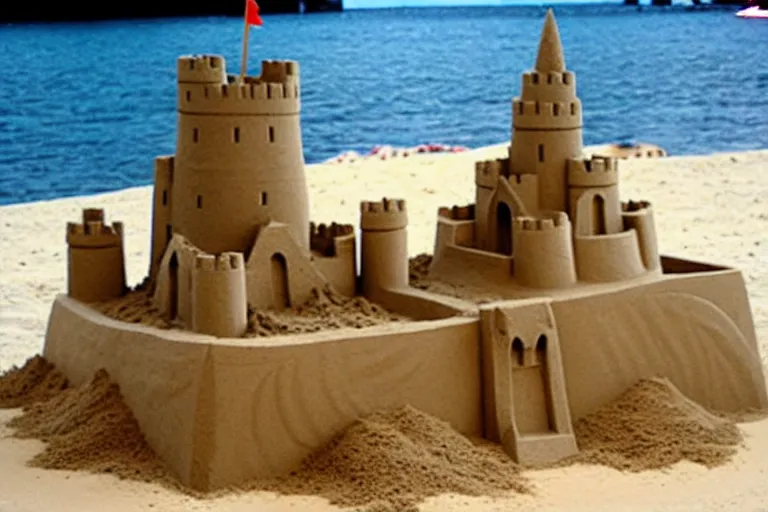 Image similar to a completed sand castle