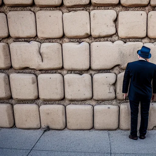 Image similar to Mike Myers (Actor/Comedian) gazing at the US-Mexican Wall, XF IQ4, f/1.4, ISO 200, 1/160s, 8K, RAW, unedited, symmetrical balance, in-frame