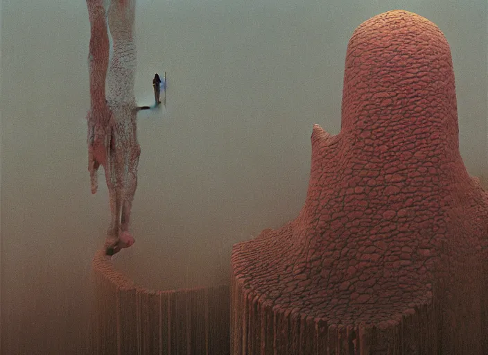 Prompt: the subconscious mind by zdzislaw beksinski, oil on canvas, epic scale, detailed, hyper - realistic