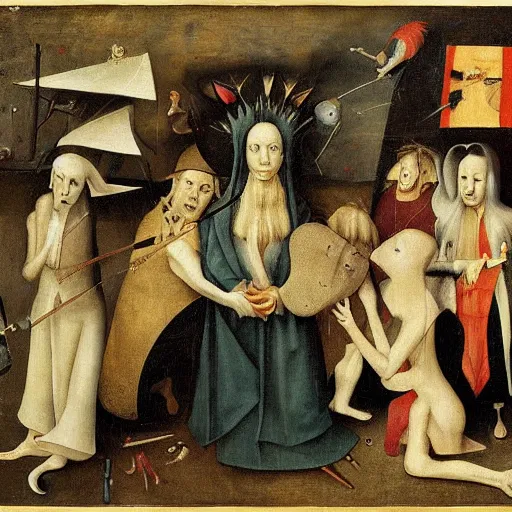 Image similar to rolling stones by hieronymus bosch