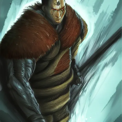 Image similar to guts from berserker, digital painting, beautiful