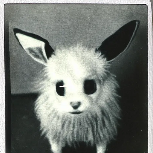 Prompt: 1 9 5 0 s polaroid picture of eevee