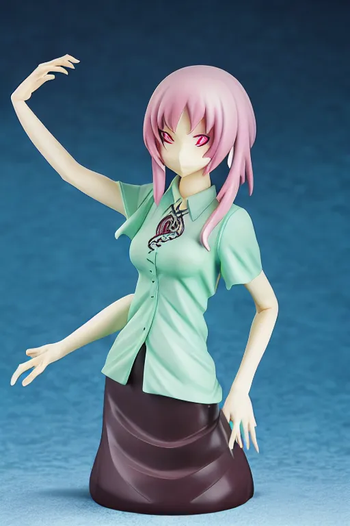 Prompt: figurine of cthulu wearing an elegant summer blouse, personification, official store photo, commercial photo, featured on amiami, lovecraftian, 8 k, 8 5 mm, beautiful composition