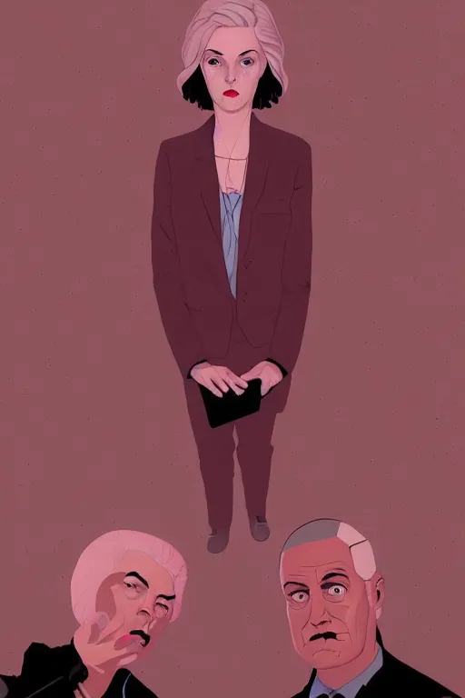 Image similar to Twin Peaks artwork by Tomer Hanuka