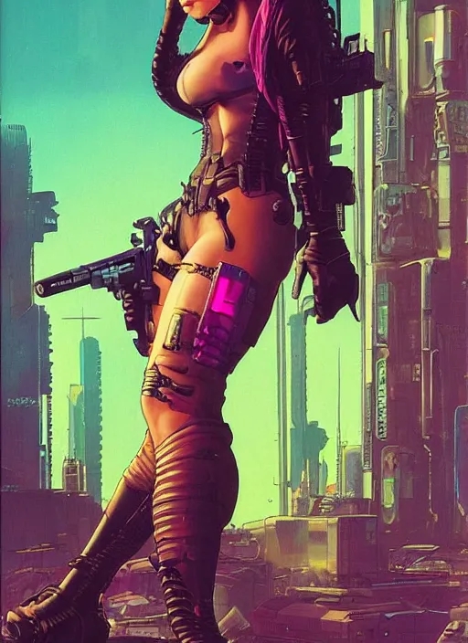 Prompt: cyberpunk assassin. portrait by mœbius and will eisner and gil elvgren and pixar. realistic proportions. cyberpunk 2 0 7 7, apex, blade runner 2 0 4 9 concept art. cel shading. attractive face. thick lines.