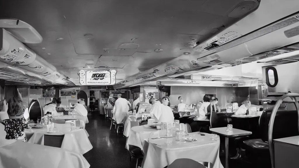 Image similar to infrared airline diner apparition