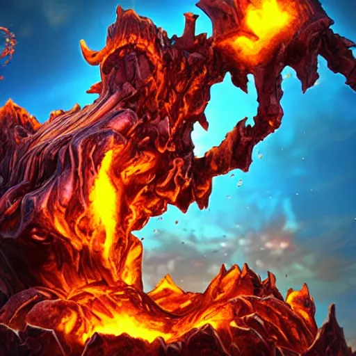 Prompt: molten giant