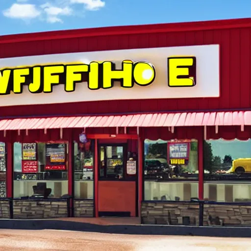 Prompt: wafflehouse restaurant